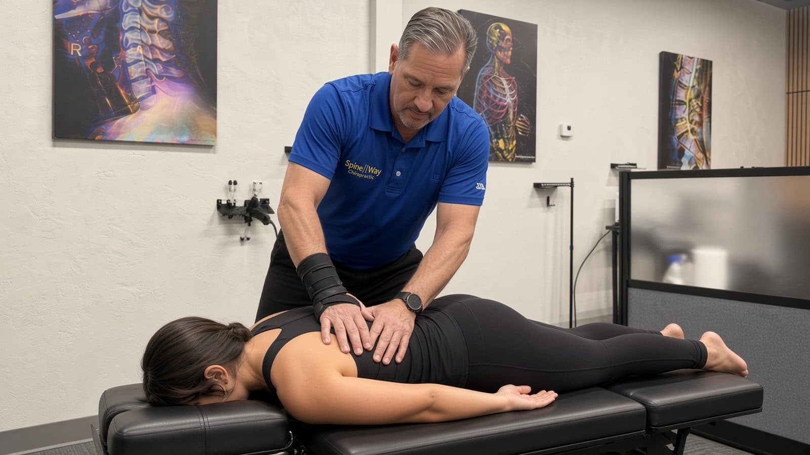 Dr. Frank Comparetti adjusting a patient at Spine Way Chiropractic in Sanford